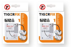 Tiger Tigerfix 1 bevestigingmateriaal Chroom Voordeelverpakking 2 stuks