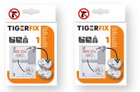 Tiger Tigerfix 1 bevestigingmateriaal Chroom Voordeelverpakking 2 stuks - thumbnail