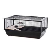 INTER-ZOO Bob + Wood black - kooi voor een hamster