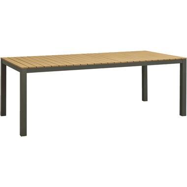 Tuintafel Toulon - antraciet - 74x212x100 cm - Leen Bakker