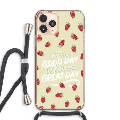Don't forget to have a great day: iPhone 11 Pro Max Transparant Hoesje met koord