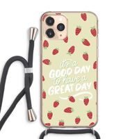 Don't forget to have a great day: iPhone 11 Pro Max Transparant Hoesje met koord