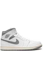 Jordan baskets Air Jordan 1 Mid "White/Stealth Grey" - Blanc - thumbnail