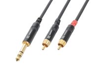 PD Connex Kabel 6.3 Stereo - 2 RCA Male 3m - thumbnail
