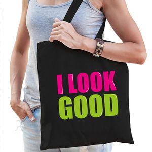 I look good cadeau tas zwart voor dames - Feest Boodschappentassen