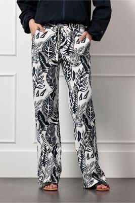 Studio Anneloes Abigail Leaves Trousers 12988 Broek 1769 Ecru/dark Blue