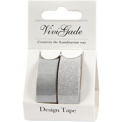 Creativ Company Masking tape zilver 2m, 2st.