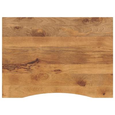 Bureaublad met ronding 110x80x2,5 cm massief ruw mangohout