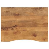 Bureaublad met ronding 110x80x2,5 cm massief ruw mangohout