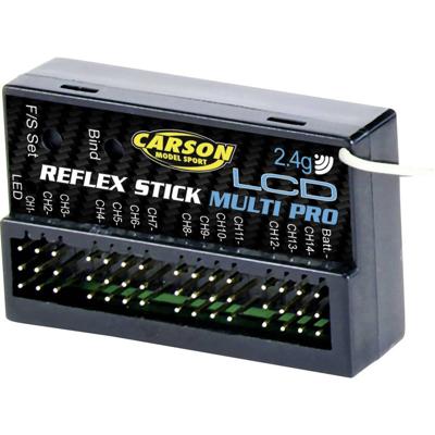 Carson Modellsport Reflex Stick Multi Pro LCD 14-kanaals ontvanger 2,4 GHz
