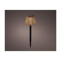 Solar Steeklamp wicker Ø12xH30cm
