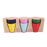 Rice - Small Melamine Kids Cups 6 Pcs - Favorite Colors - thumbnail