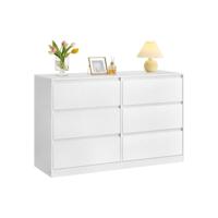 Kailyn Collection - Commode met laden voor nette en moderne slaapkameropslag, sneeuwwit / 6 laden