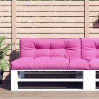 VidaXL Palletkussens 2 st stof roze