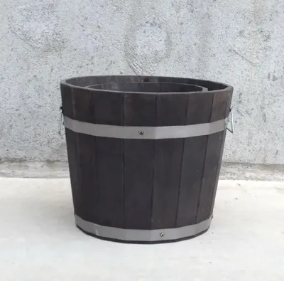Terraliet bloempot 20x17cm donkerbruin