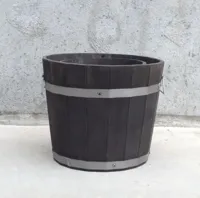 Terraliet bloempot 20x17cm donkerbruin