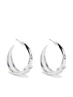 Shaun Leane boucles d'oreilles pendantes à double anneaux - Argent