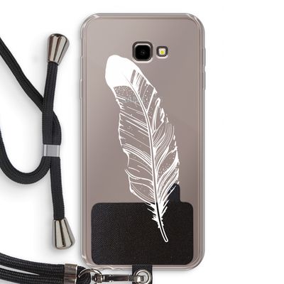 Pluim: Samsung Galaxy J4 Plus Transparant Hoesje met koord