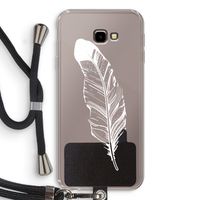 Pluim: Samsung Galaxy J4 Plus Transparant Hoesje met koord