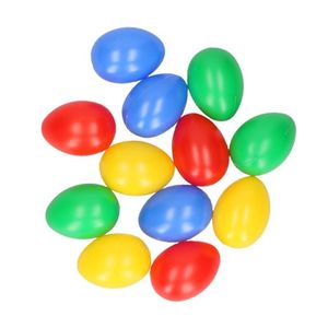 12x stuks Gekleurde plastic eieren 4 ,5 cm - Feestdecoratievoorwerp