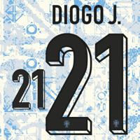 Diogo J. 21 (Officiële Portugal Away Bedrukking 2024-2025)