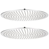 VidaXL Regendouchekop 2 st rond 50 cm roestvrij staal