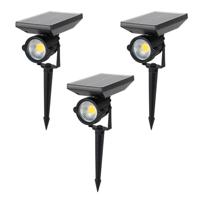 Set 3x Solar LED tuinspot prikspot op zonne energie 1,5Watt IP65