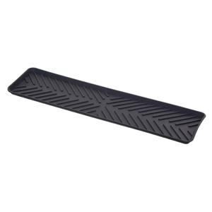 5Five Afwas afdruipmat keuken smal - anti-slip- rubber - grijs stip- 10 x 40 cm - Afdruiprekken