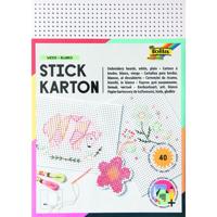 Borduurkaarten folia 17.5 x x24.5cm 300gr 40v wit