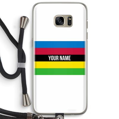 WK Wielrennen: Samsung Galaxy S7 Edge Transparant Hoesje met koord WK Wielrennen: Samsung Galaxy S7 Edge Transparant Hoesje met koord