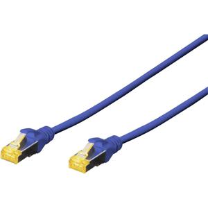 Digitus DK-1644-A-030/B RJ45 Netwerkkabel, patchkabel CAT 6A S/FTP 3.00 m Blauw Halogeenvrij, Verdraaide paren, Snagless, Vlambestendig 1 stuk(s)