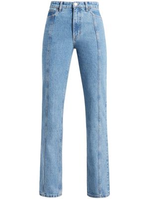 ROTATE BIRGER CHRISTENSEN pantalon droit en serge - Bleu
