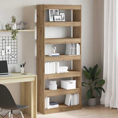 Boekenkast met plank artisanaal eikenkleurig 80 x 30 x 198 cm