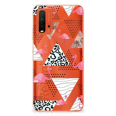 Xiaomi Poco M3 | TPU Hoesje | Flamingo Triangle