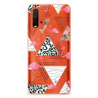 Xiaomi Poco M3 | TPU Hoesje | Flamingo Triangle