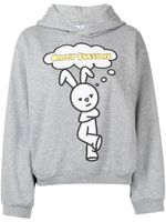 Natasha Zinko hoodie à imprimé Happy Tuesday - Gris