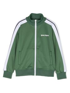 Palm Angels Kids logo-print zip-up track jacket - Vert