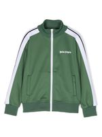 Palm Angels Kids logo-print zip-up track jacket - Vert - thumbnail