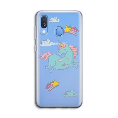 Vliegende eenhoorn: Samsung Galaxy A40 Transparant Hoesje