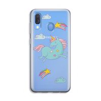 Vliegende eenhoorn: Samsung Galaxy A40 Transparant Hoesje