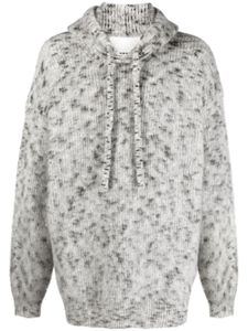 MARANT hoodie Lester en maille - Blanc