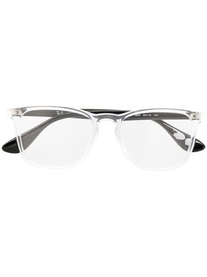 Ray-Ban lunettes de vue à monture rectangulaire transparente - Tons neutres