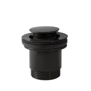 Afvoerplug Tres Valvulva | 5/4" | Click waste | Messing | Rond | Zwart glans