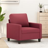 Fauteuil 60 cm kunstleer wijnrood