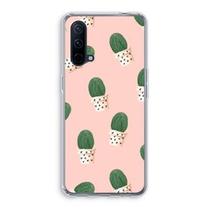 Cactusprint roze: OnePlus Nord CE 5G Transparant Hoesje