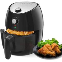 Airfryer Hetelucht Friteuse 3.5L Zwart/Zilver - Timer & Automatische Uitschakeling