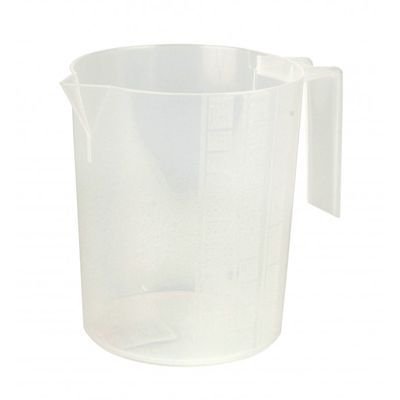 Gegradueerde maatbeker wit plastic - 1 l
