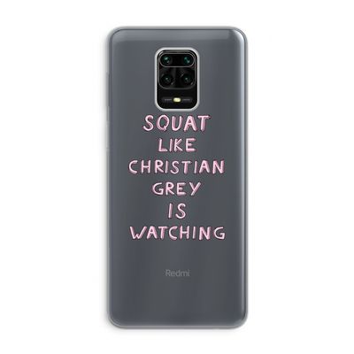 Christian Grey: Xiaomi Redmi Note 9 Pro Transparant Hoesje