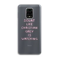 Christian Grey: Xiaomi Redmi Note 9 Pro Transparant Hoesje