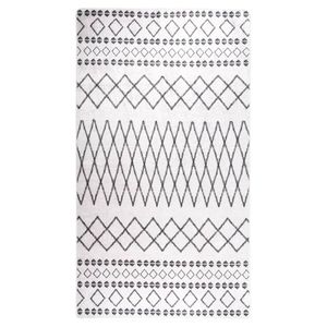VidaXL Vloerkleed wasbaar anti-slip 190x300 cm zwart en wit